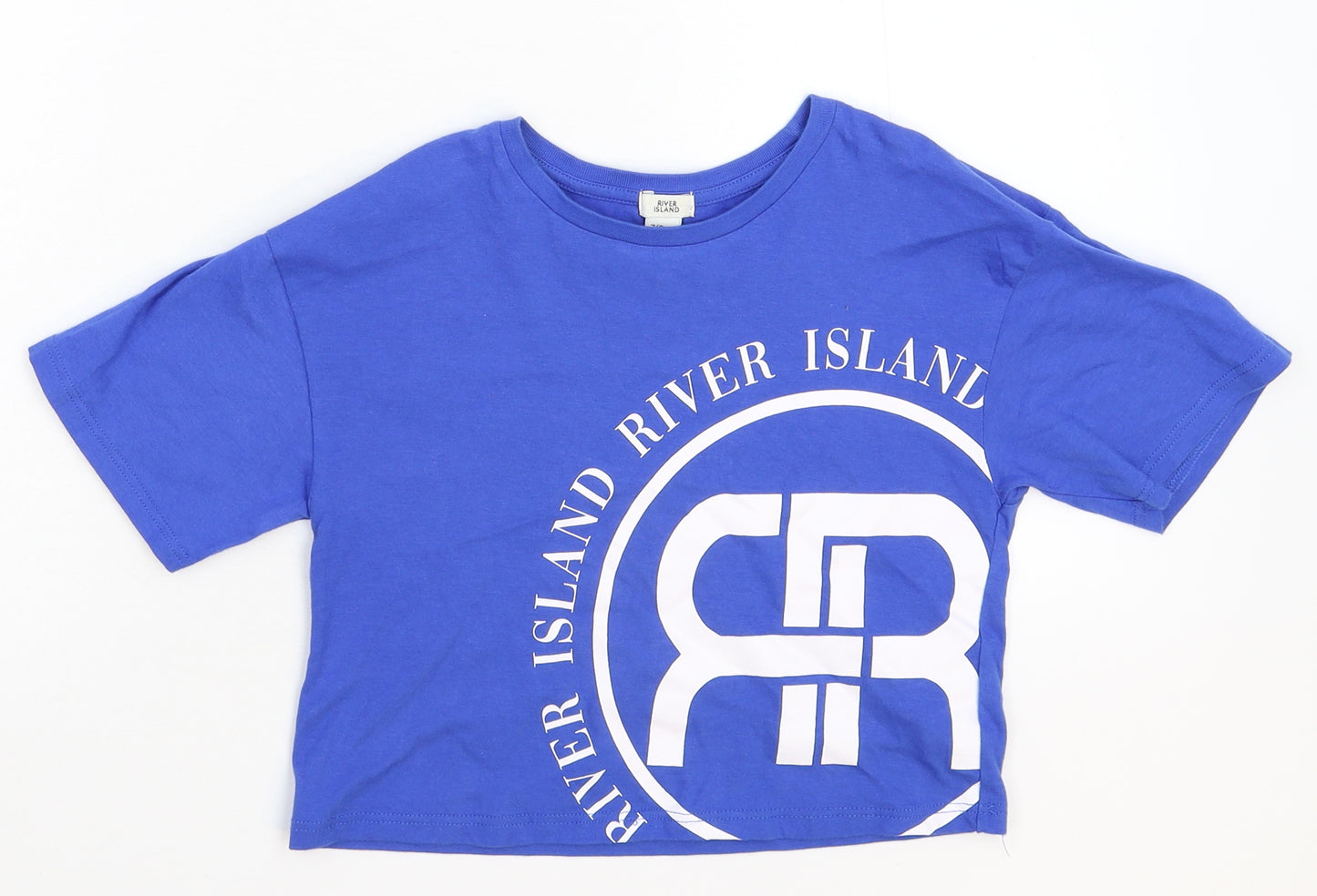 River Island Girls Blue   Basic T-Shirt Size 7-8 Years