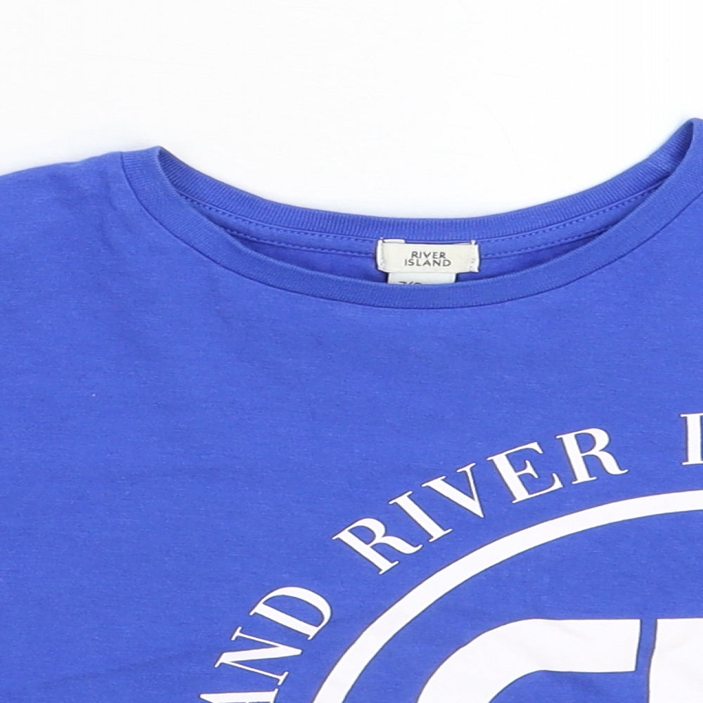 River Island Girls Blue   Basic T-Shirt Size 7-8 Years