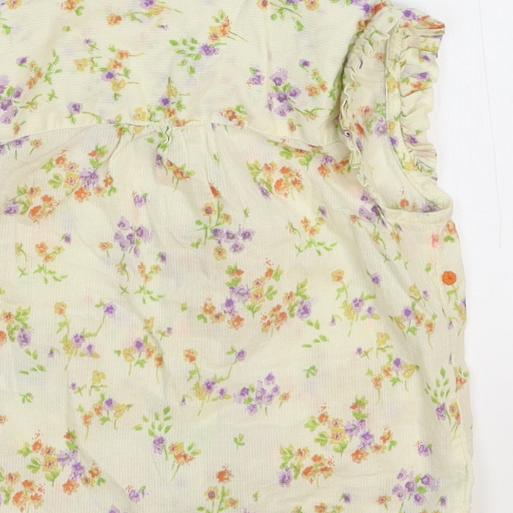 NEXT Girls White Floral  Basic Button-Up Size 2-3 Years