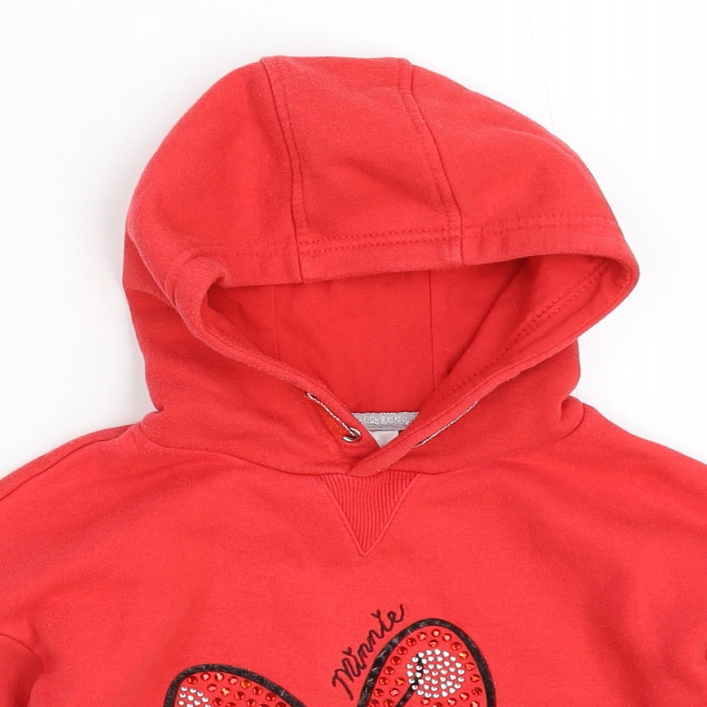 Disney Boys Red   Pullover Hoodie Size 3 Years