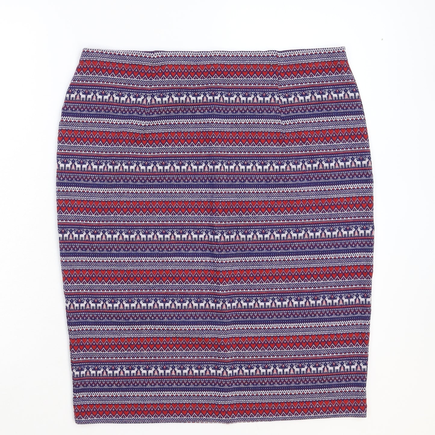 TU Womens Multicoloured Geometric  Straight & Pencil Skirt Size 16