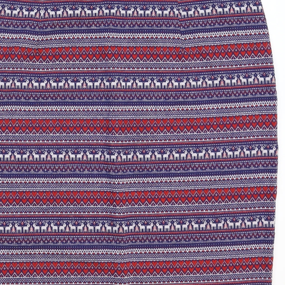 TU Womens Multicoloured Geometric  Straight & Pencil Skirt Size 16