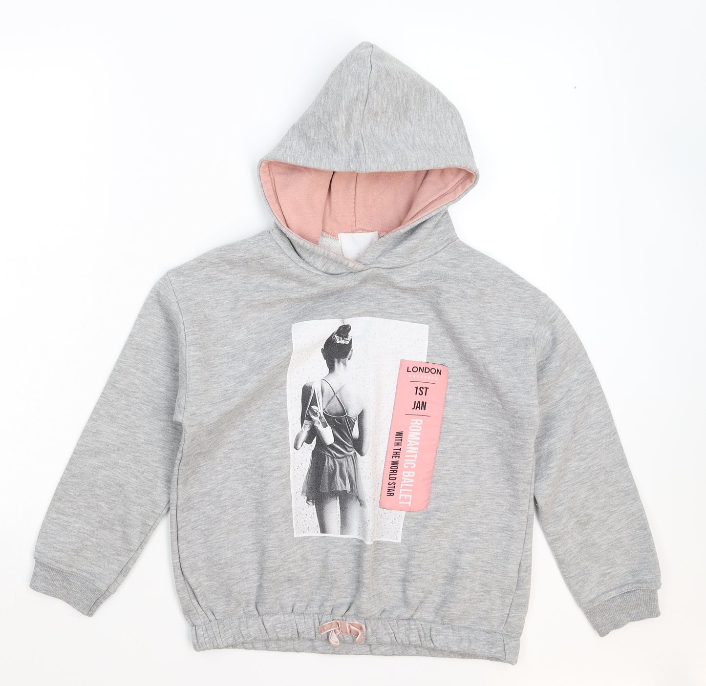 Zara Girls Grey   Pullover Hoodie Size 10 Years