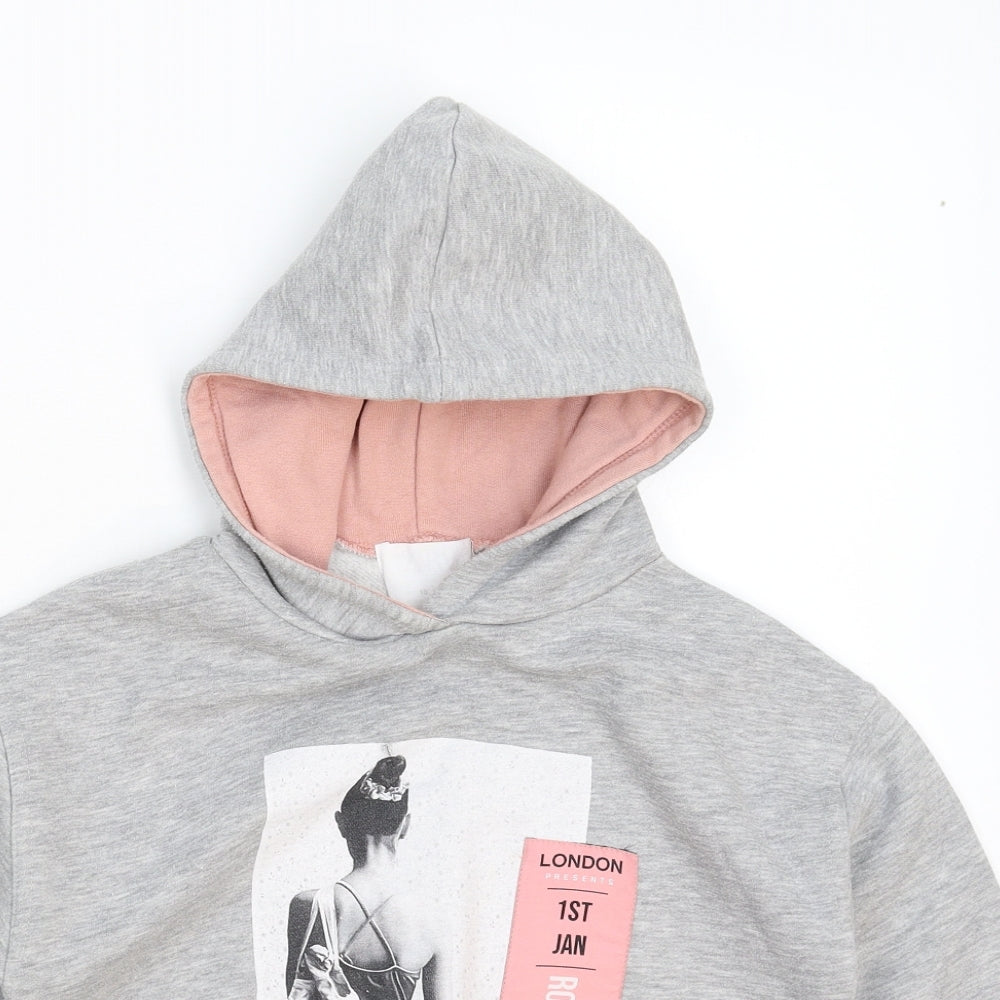 Zara Girls Grey   Pullover Hoodie Size 10 Years