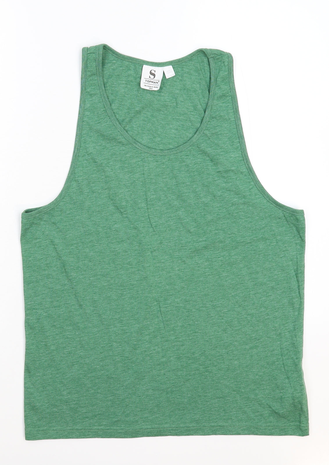 Topman Mens Green   Basic Tank Size S