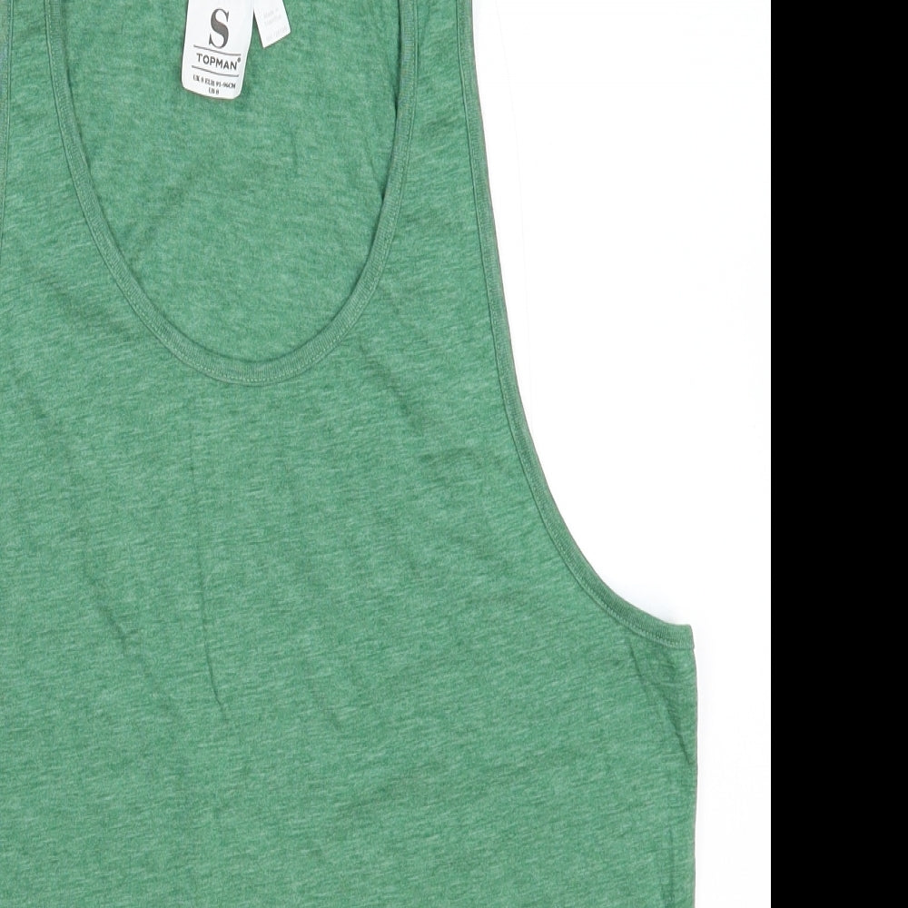 Topman Mens Green   Basic Tank Size S