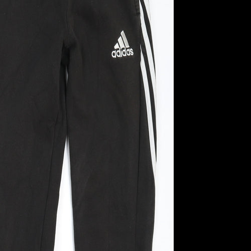 adidas Boys Black   Jogger Trousers Size 14 Years