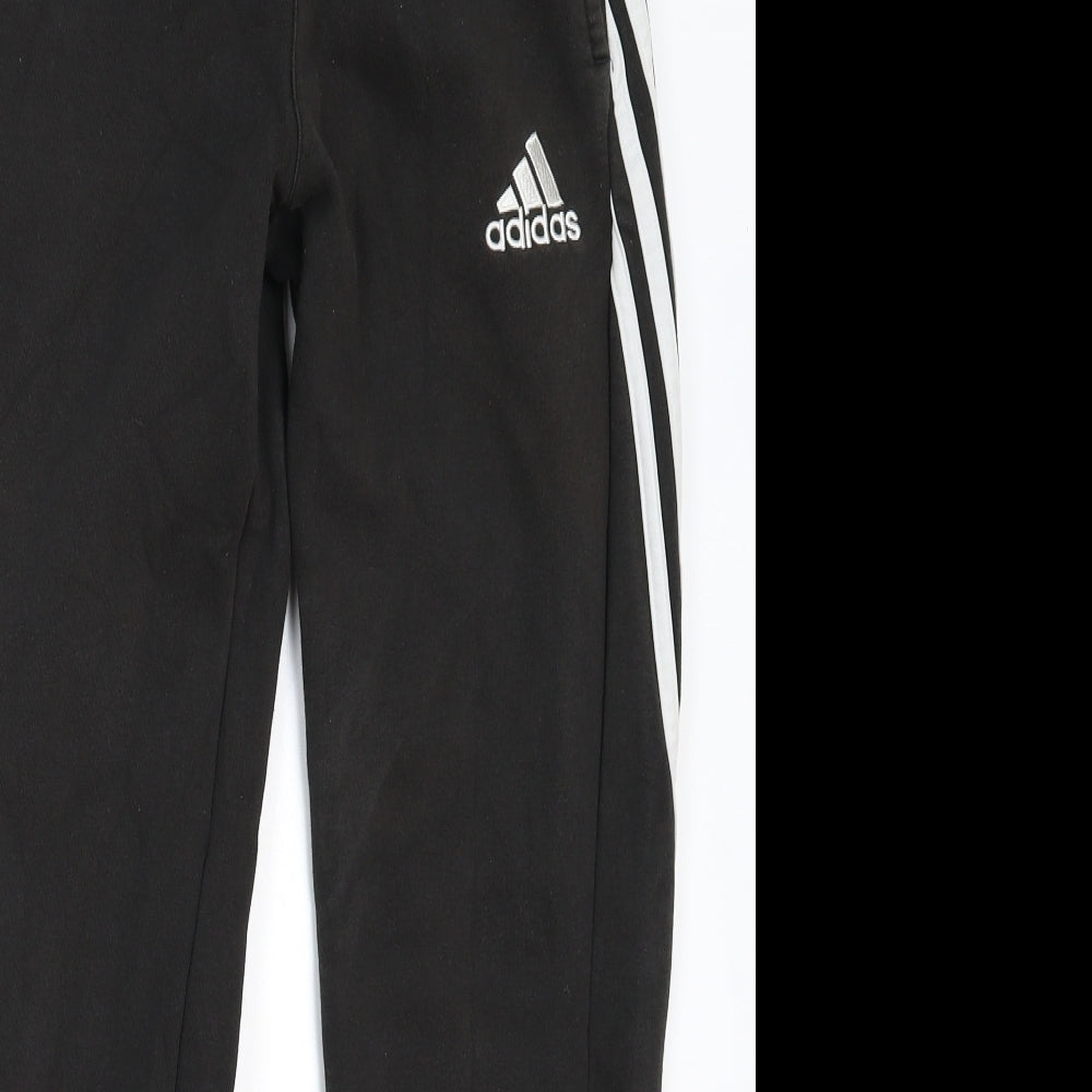 adidas Boys Black   Jogger Trousers Size 14 Years