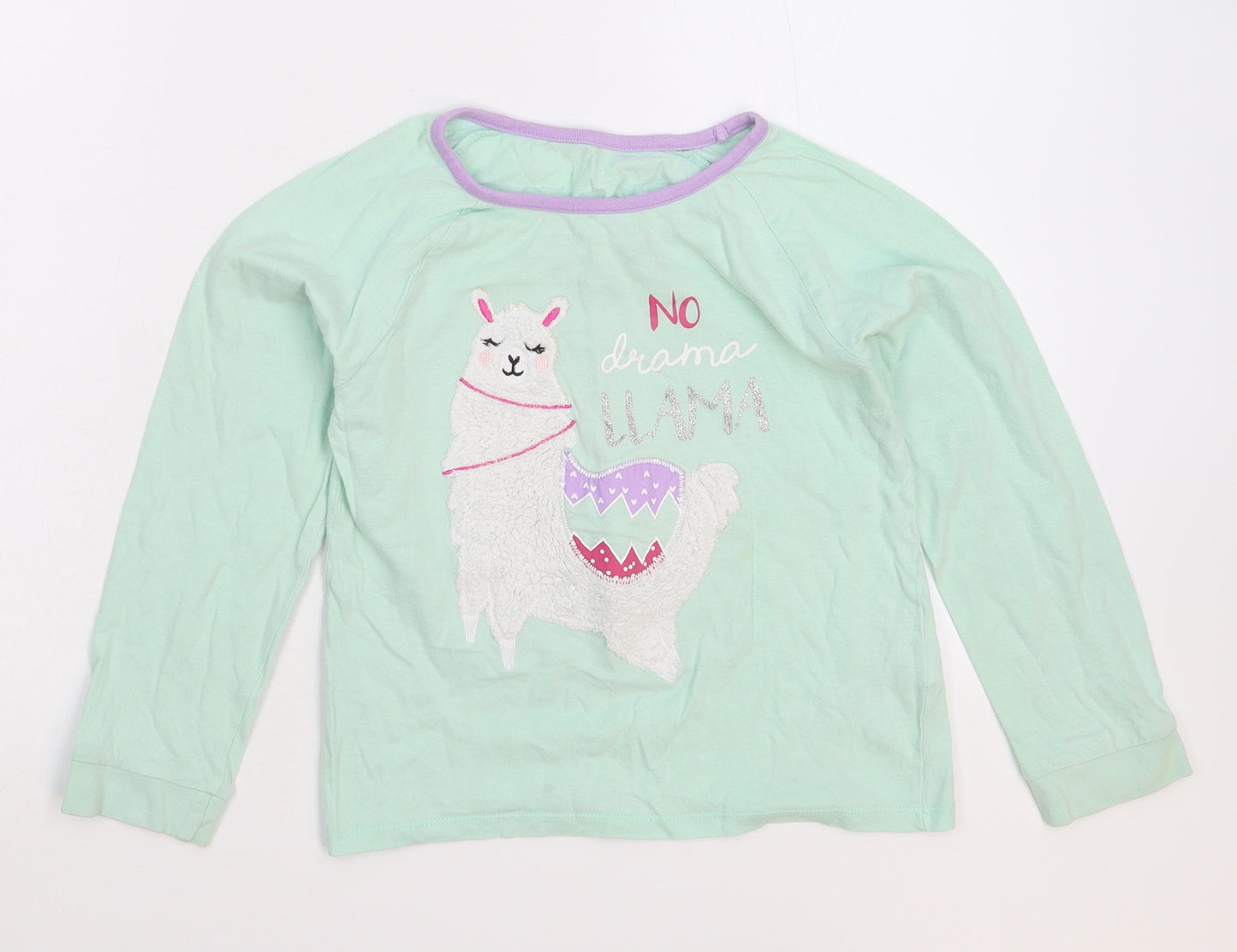 Avon Girls Green Solid  Top Pyjama Top Size 10 Years