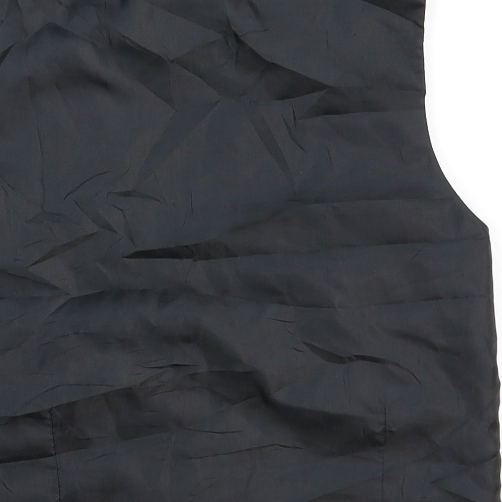 Preworn Boys Blue Check  Jacket Waistcoat Size 6-7 Years