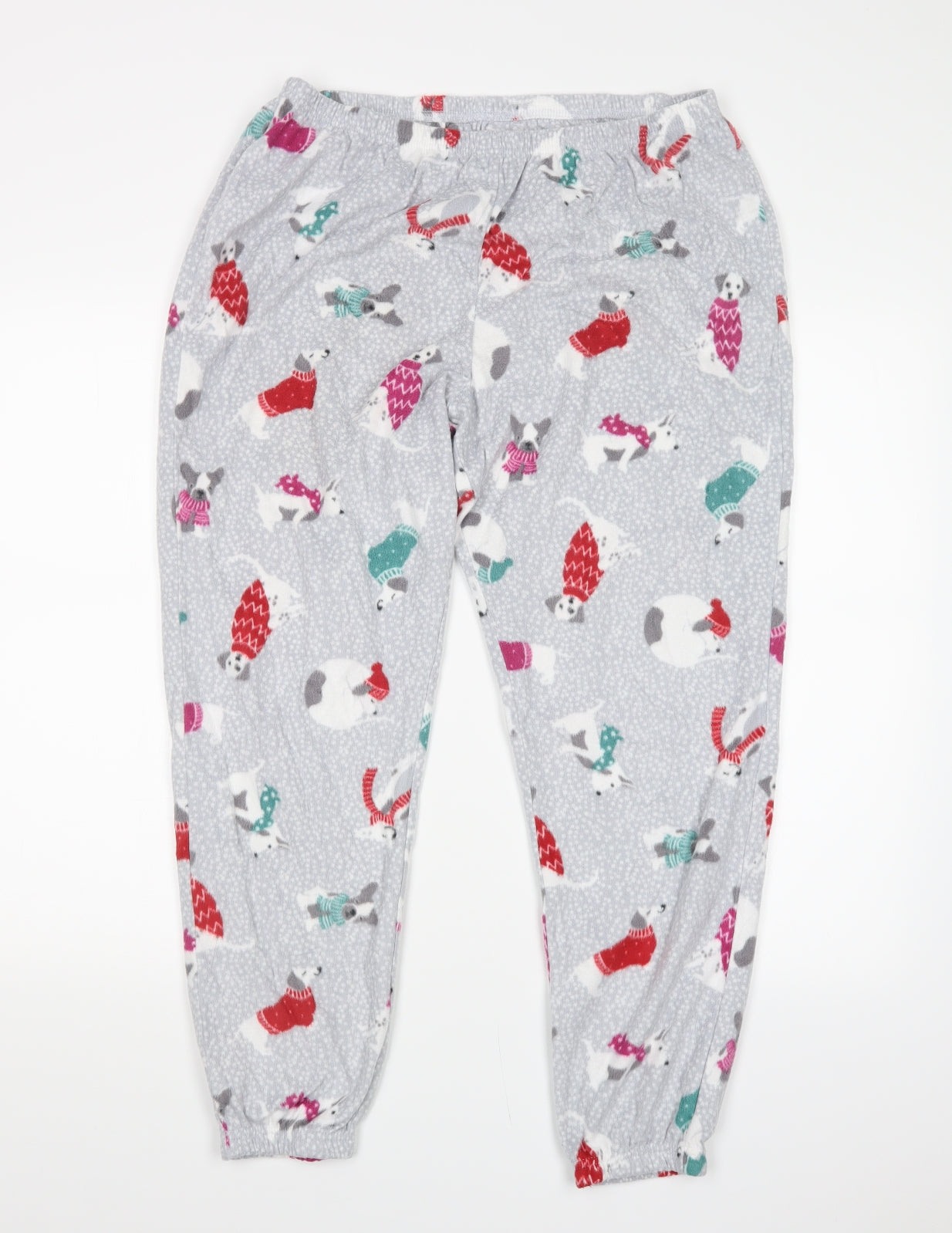 Marks and Spencer Womens Grey Geometric  Capri Pyjama Pants Size 16