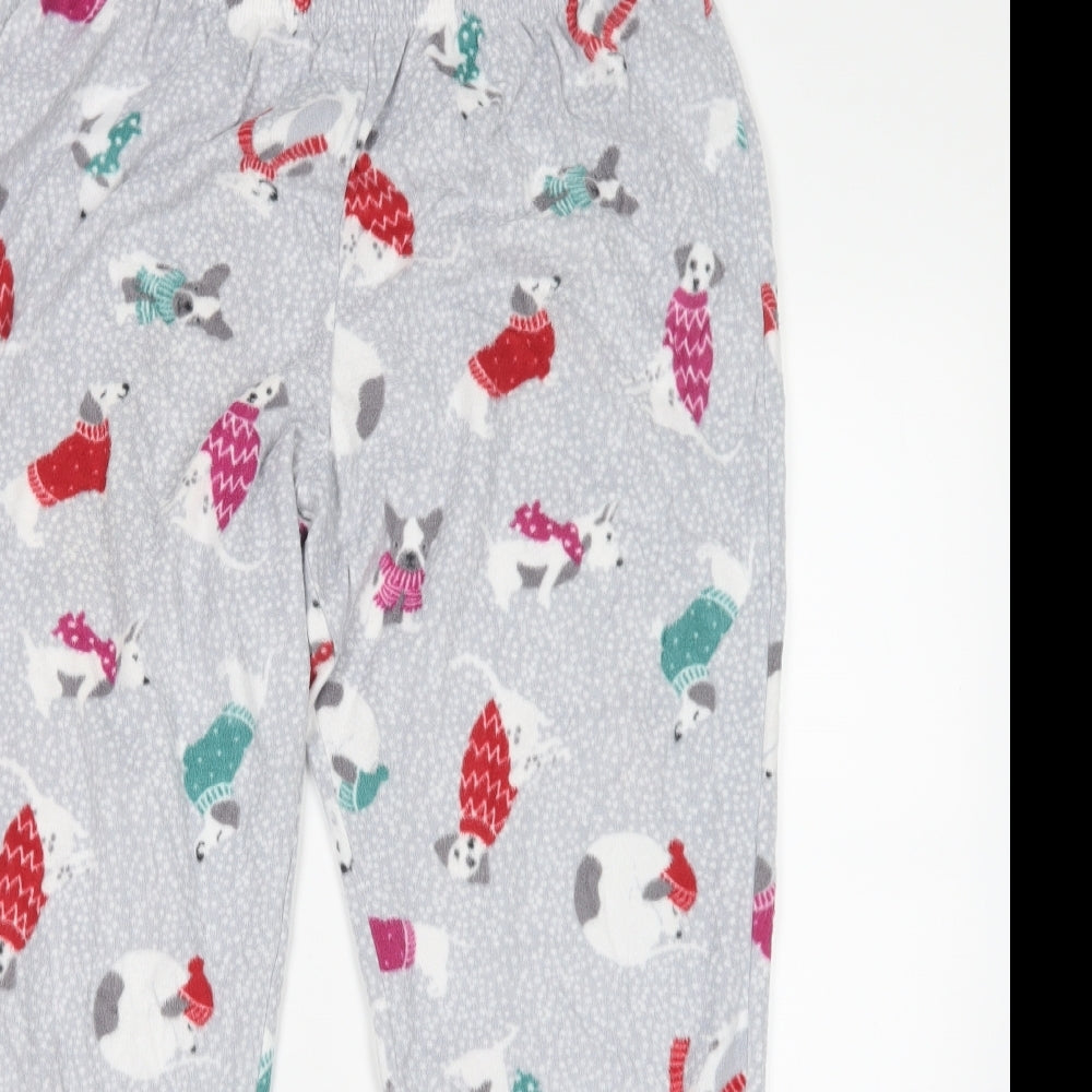 Marks and Spencer Womens Grey Geometric  Capri Pyjama Pants Size 16