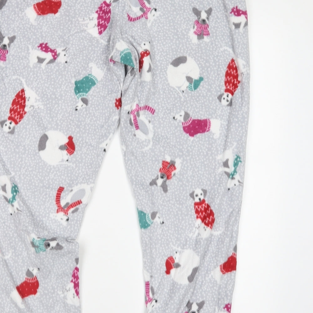 Marks and Spencer Womens Grey Geometric  Capri Pyjama Pants Size 16