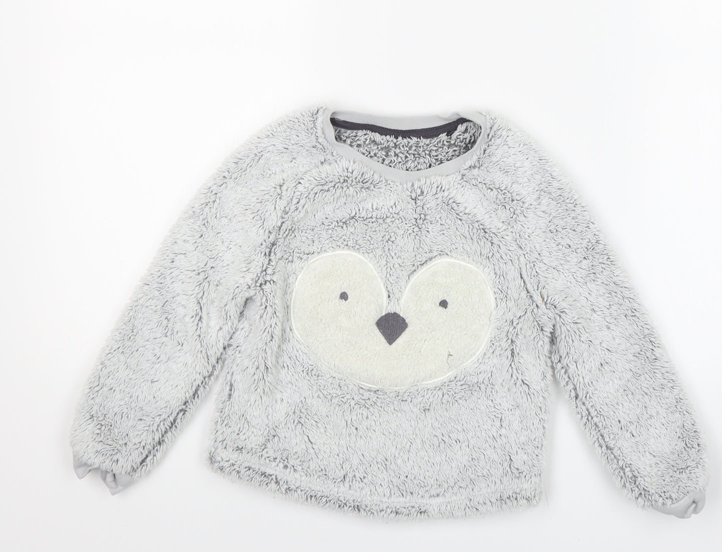 George Girls Grey Geometric  Top Pyjama Top Size 4-5 Years