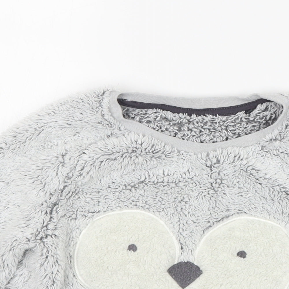 George Girls Grey Geometric  Top Pyjama Top Size 4-5 Years