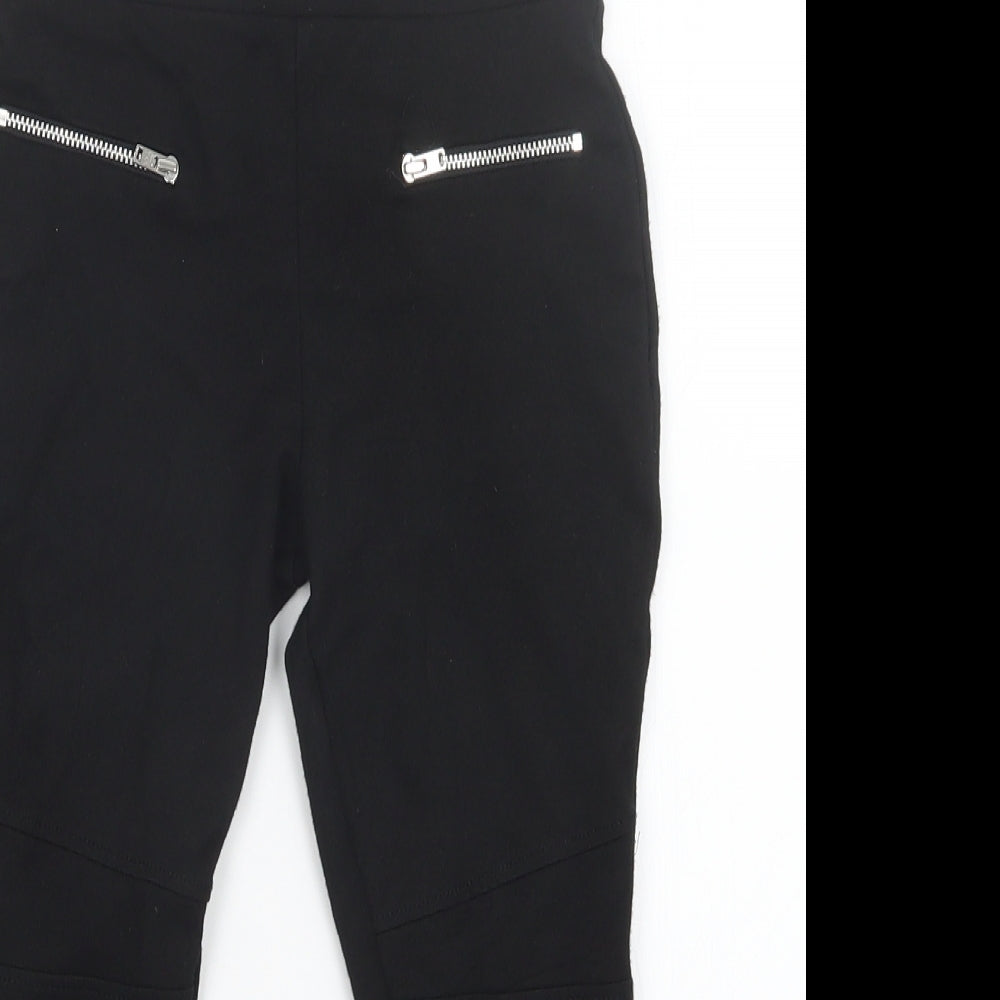 NEXT Girls Black   Capri Trousers Size 8 Years