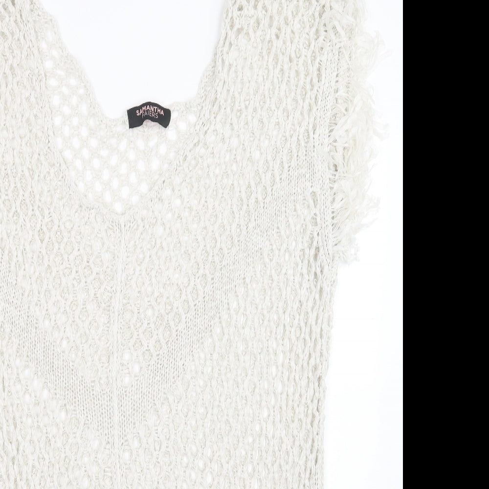 Samantha Faiers Womens White   Basic T-Shirt Size 20  - Beach Cover Up