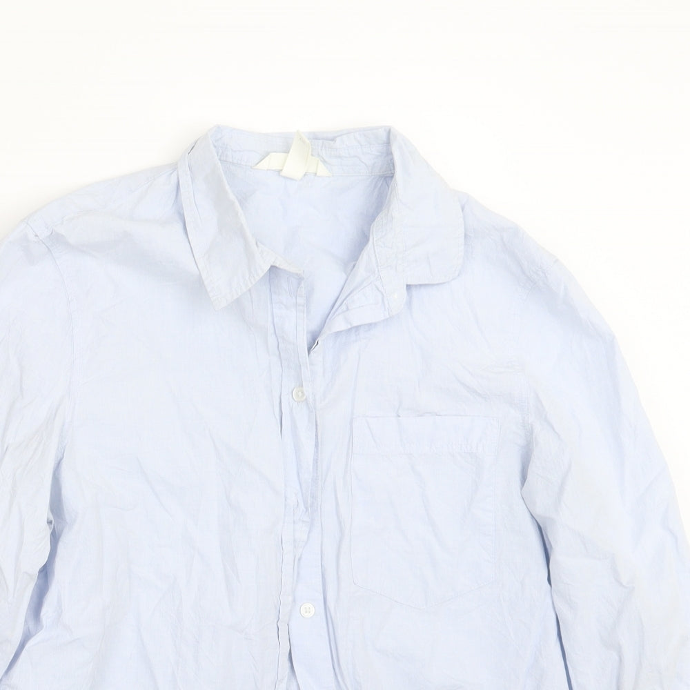 H&M Womens Blue   Tunic Button-Up Size S