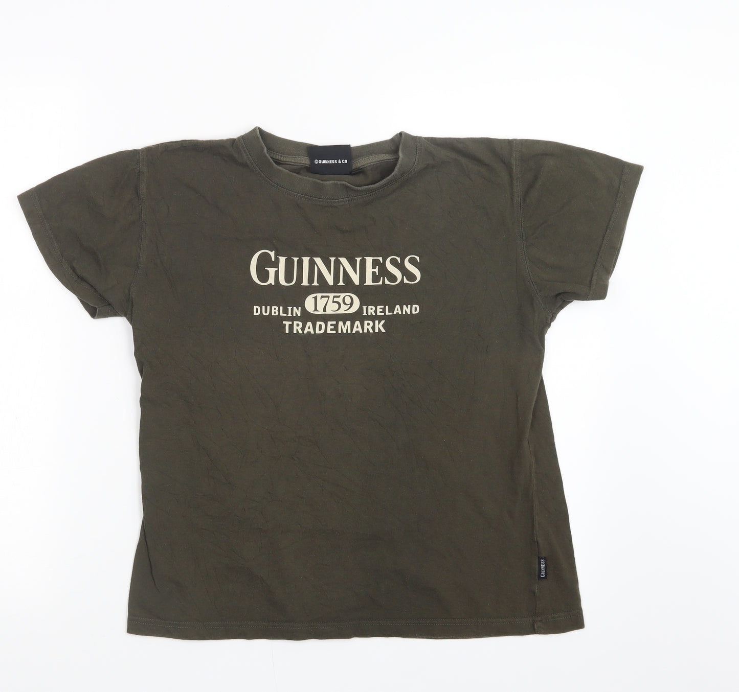Guinness Womens Green   Basic T-Shirt Size 14  - Guinness