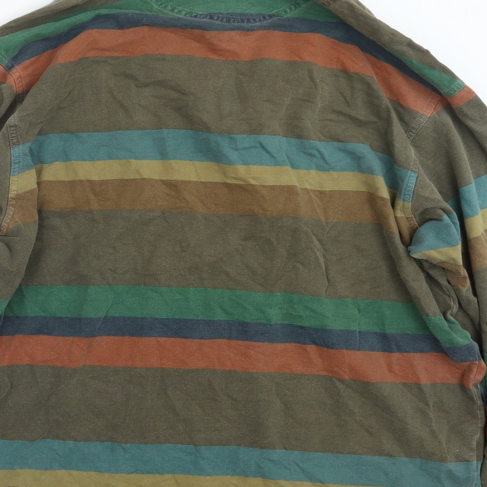 Sangan Mens Brown Striped  Pullover Jumper Size L