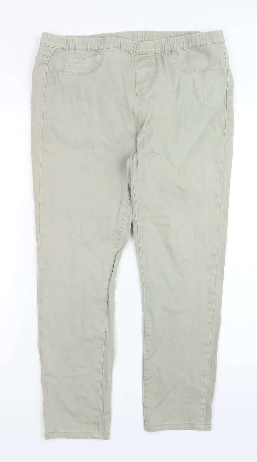 Just Me Womens Green  Denim Jegging Jeans Size 16 L25 in
