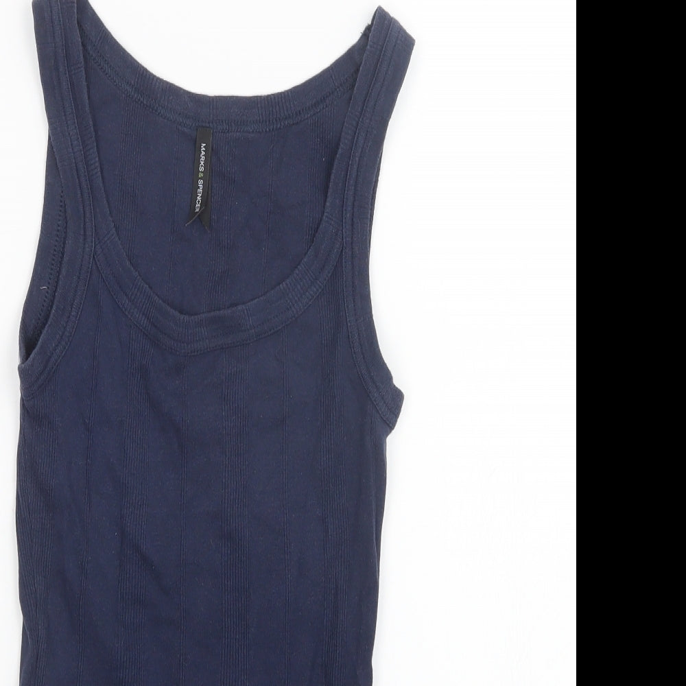 Marks and Spencer Womens Blue   Basic Tank Size 10