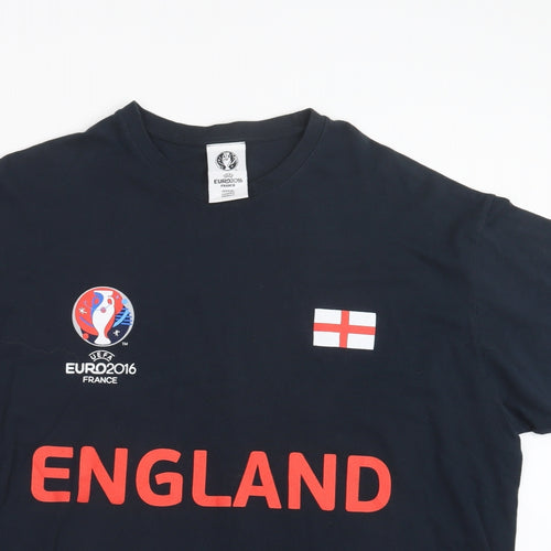 UEFA Euro 2016 Mens Black    T-Shirt Size 2XL  - England