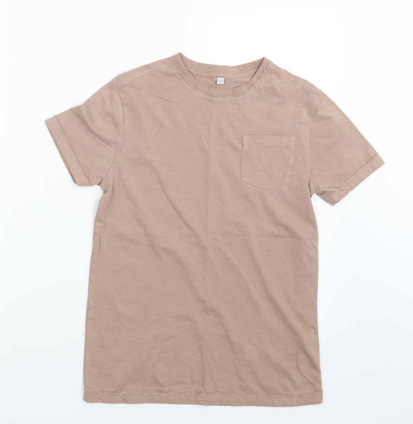Marks and Spencer Boys Beige   Basic T-Shirt Size 11-12 Years