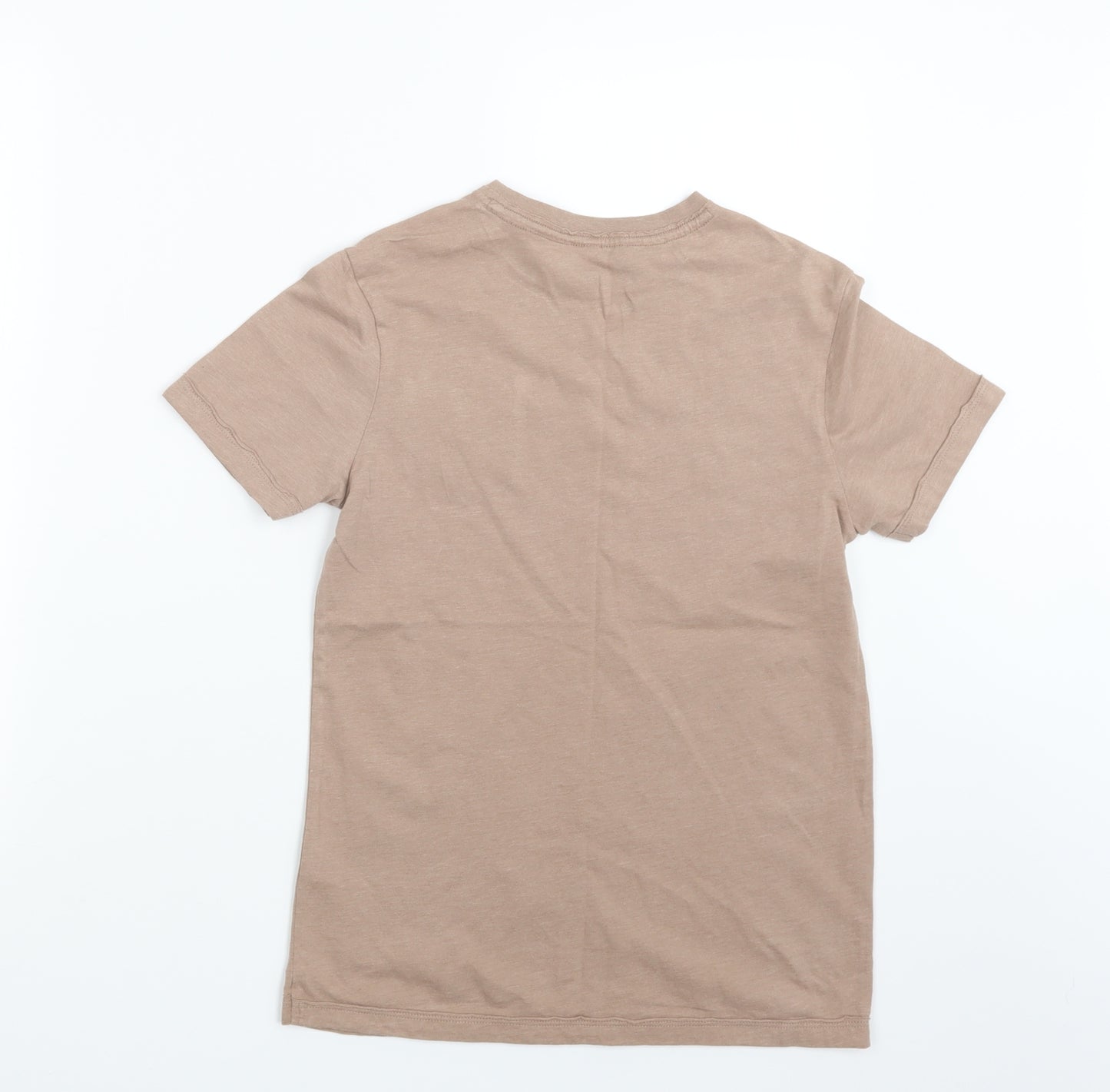 Marks and Spencer Boys Beige   Basic T-Shirt Size 11-12 Years
