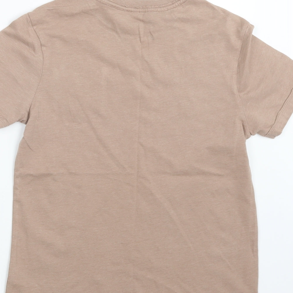 Marks and Spencer Boys Beige   Basic T-Shirt Size 11-12 Years