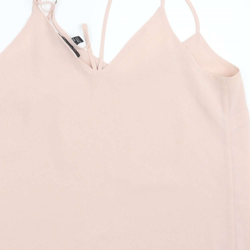 New Look Womens Pink   Basic Tank Size 14