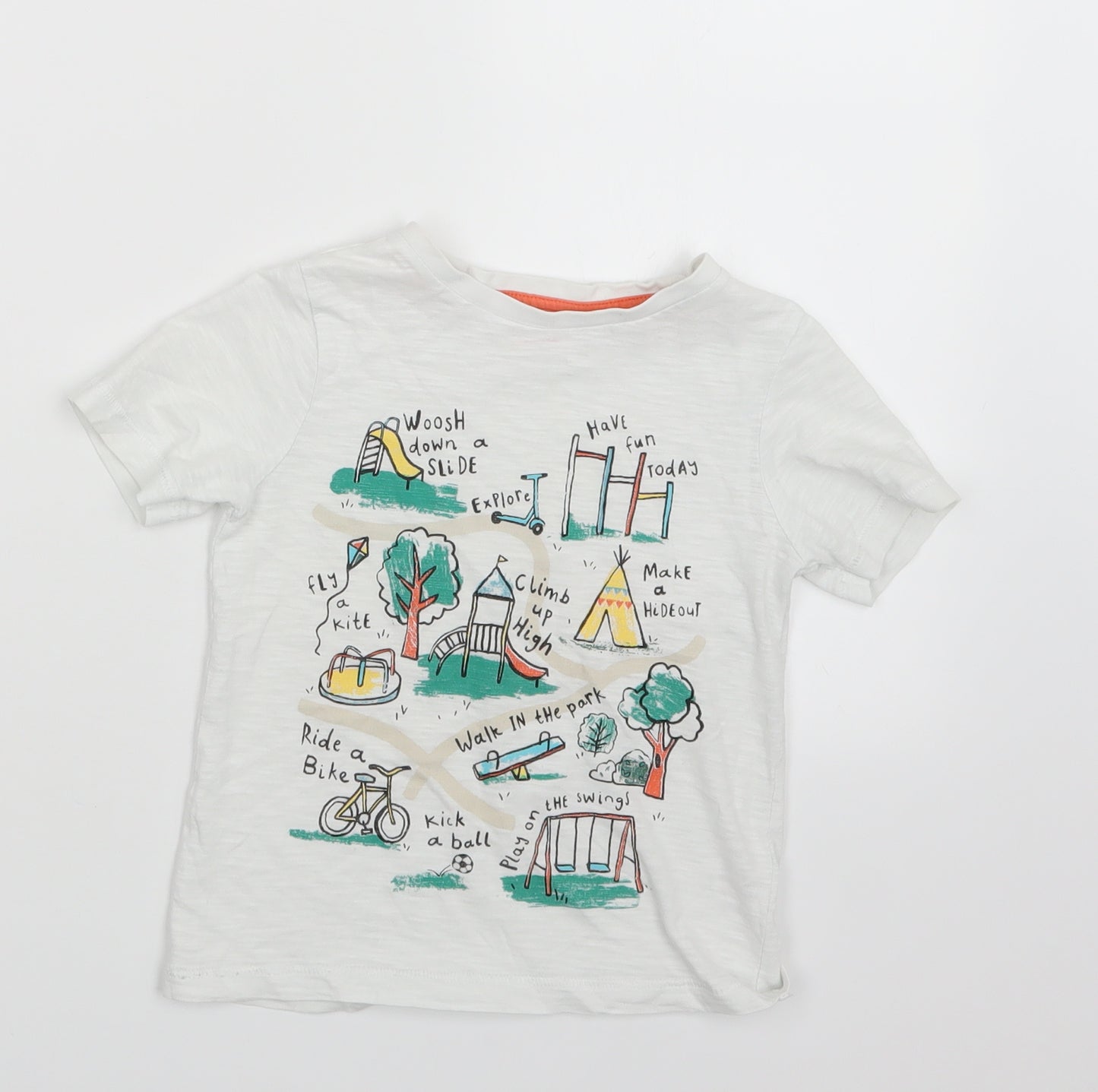 TU Boys White   Basic T-Shirt Size 2-3 Years