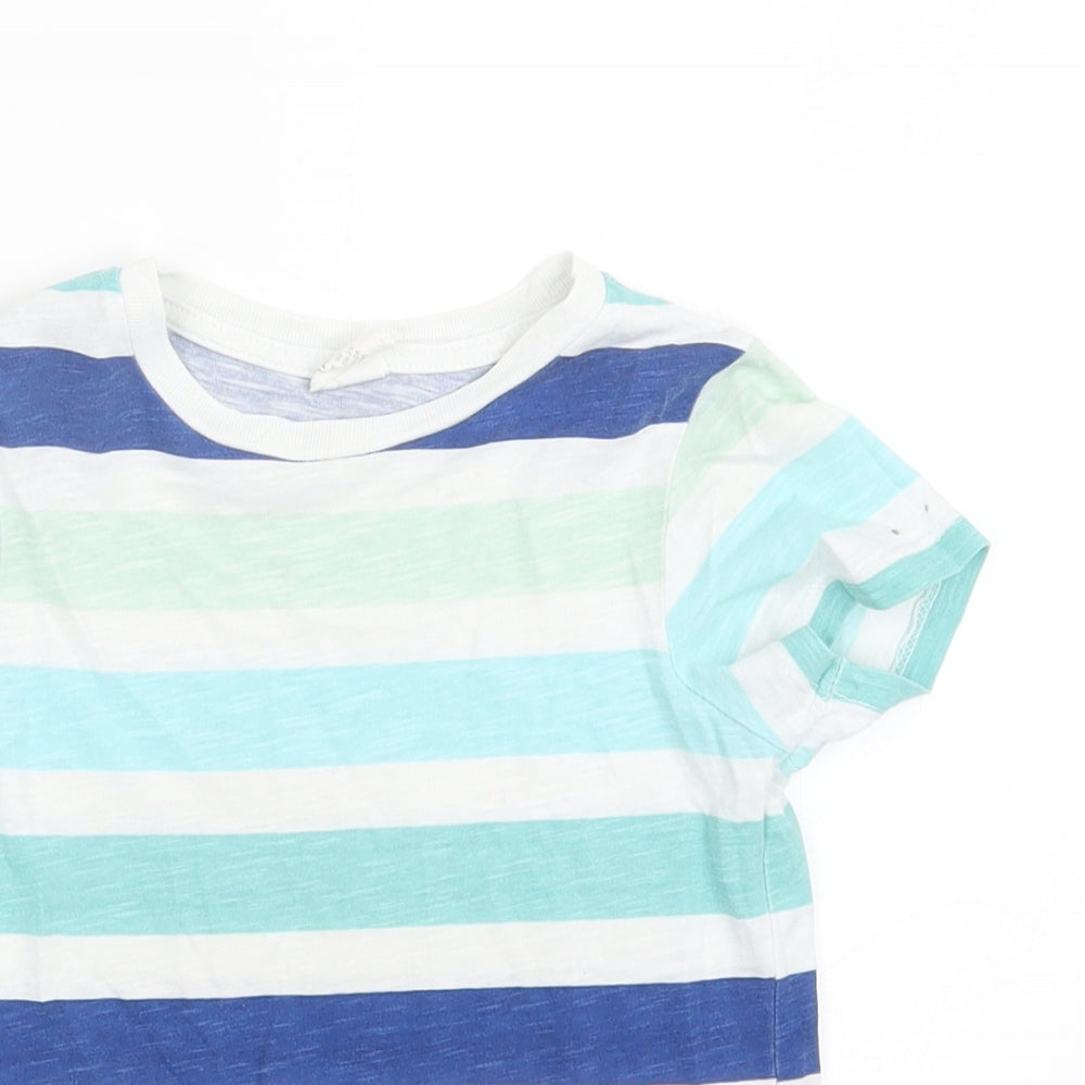 H&M Boys Blue Striped  Basic T-Shirt Size 2 Years