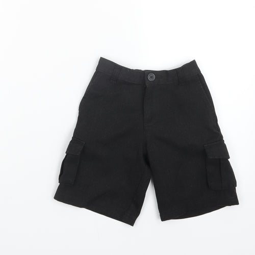 George Boys Black   Cropped Trousers Size 3-4 Years