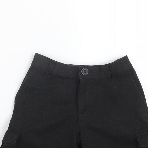 George Boys Black   Cropped Trousers Size 3-4 Years