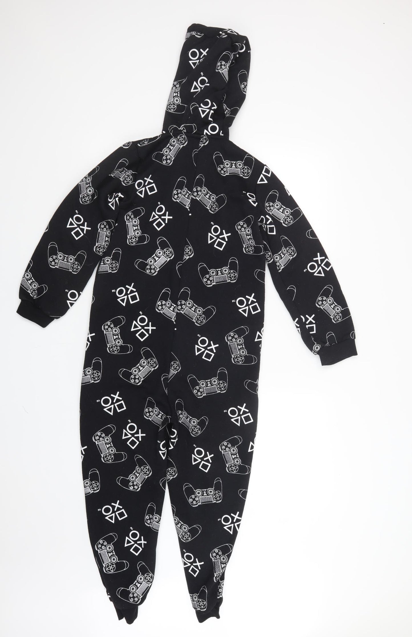 Primark Boys Black Geometric   One Piece Size 10-11 Years  - Play Station