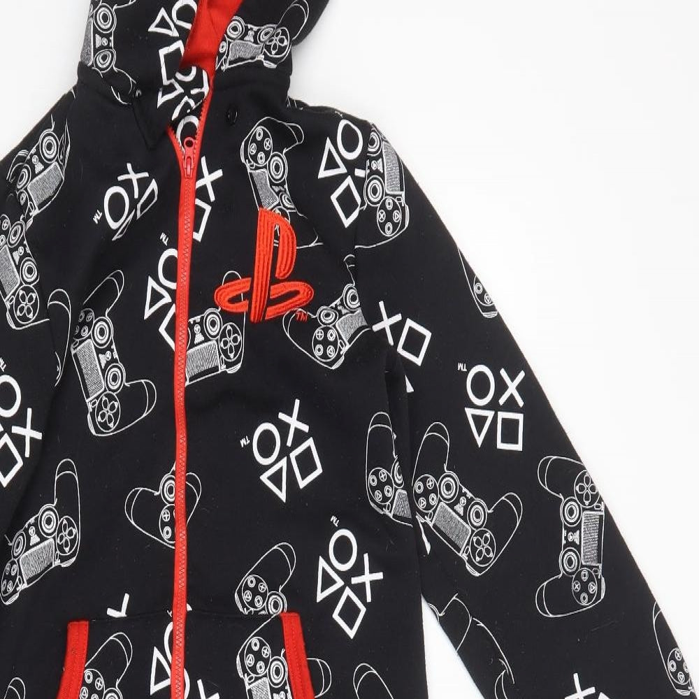 Primark Boys Black Geometric   One Piece Size 10-11 Years  - Play Station