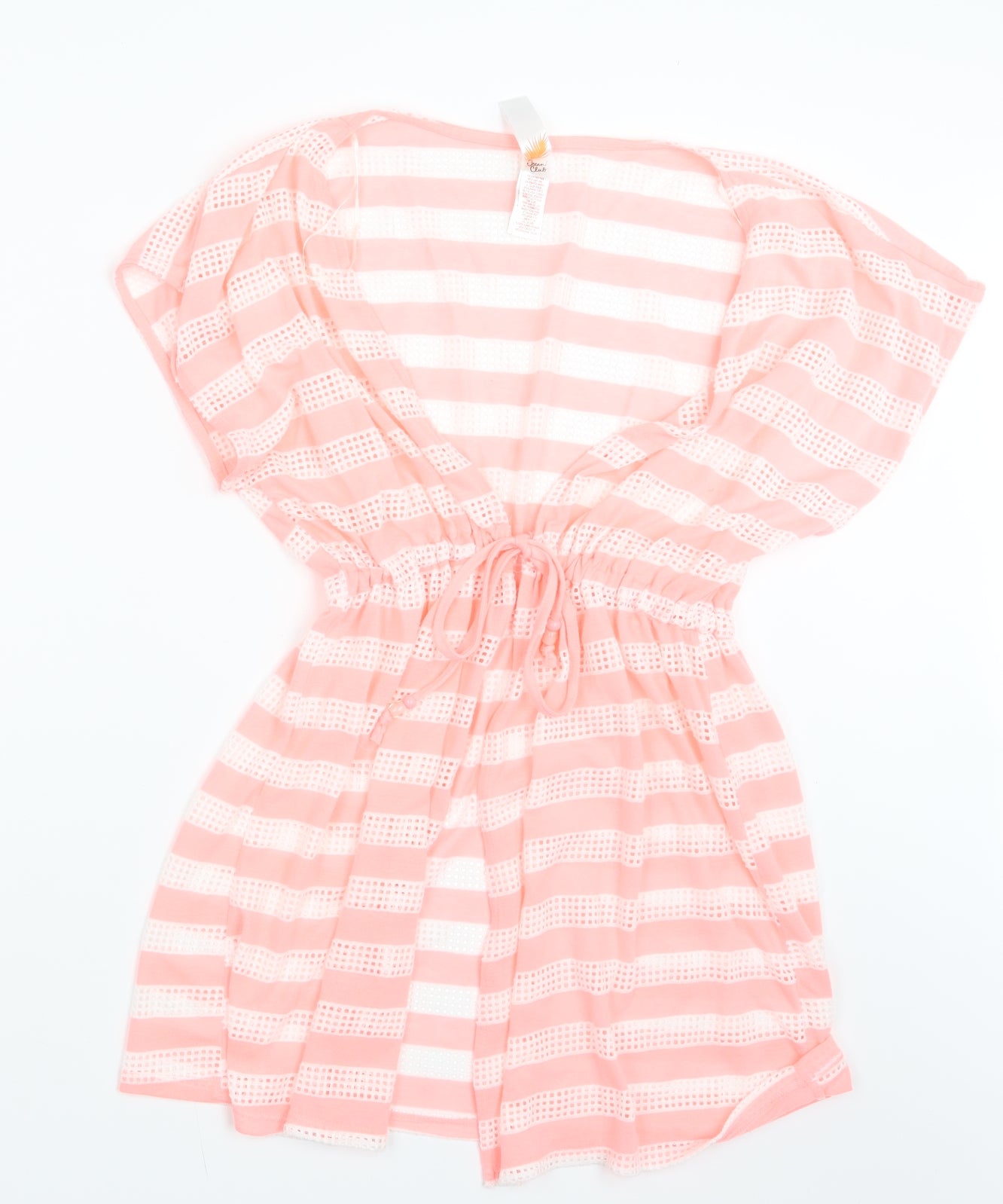 Ocean Club Womens Pink   Basic T-Shirt Size 10  - Beach Cover Up