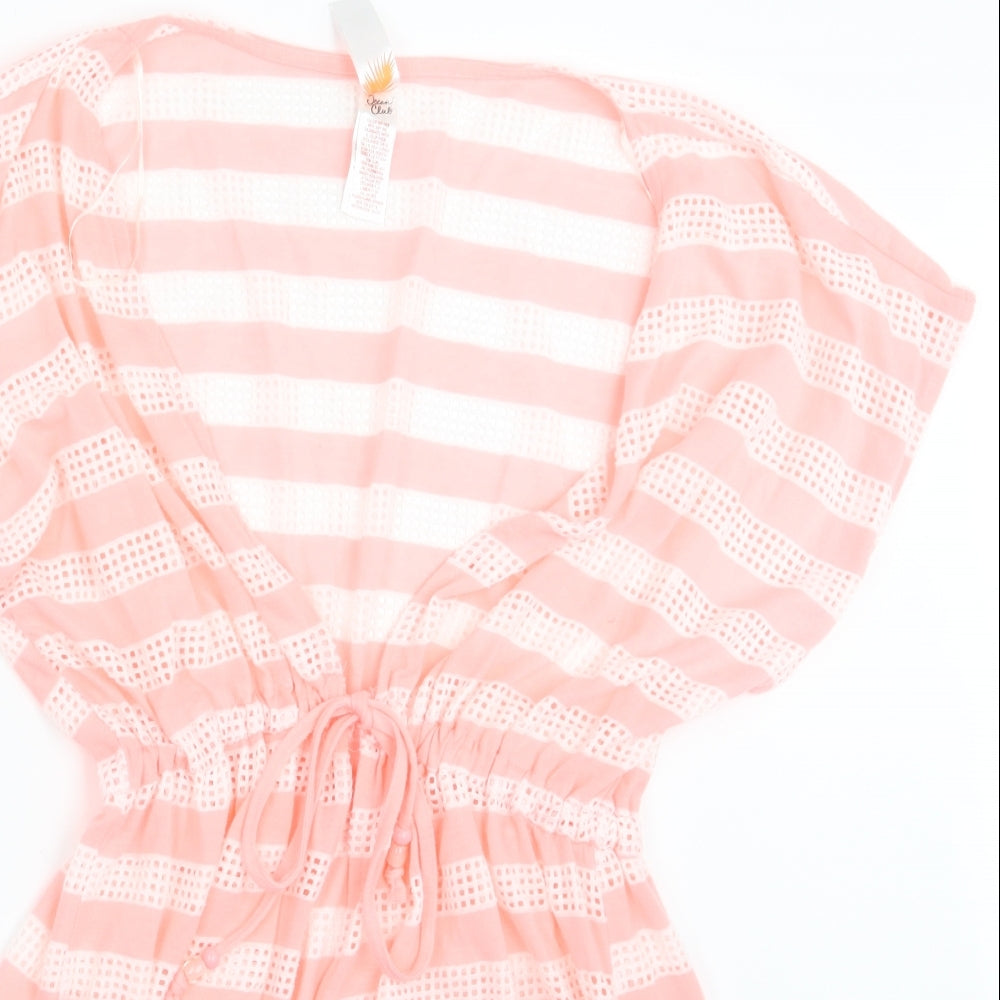 Ocean Club Womens Pink   Basic T-Shirt Size 10  - Beach Cover Up