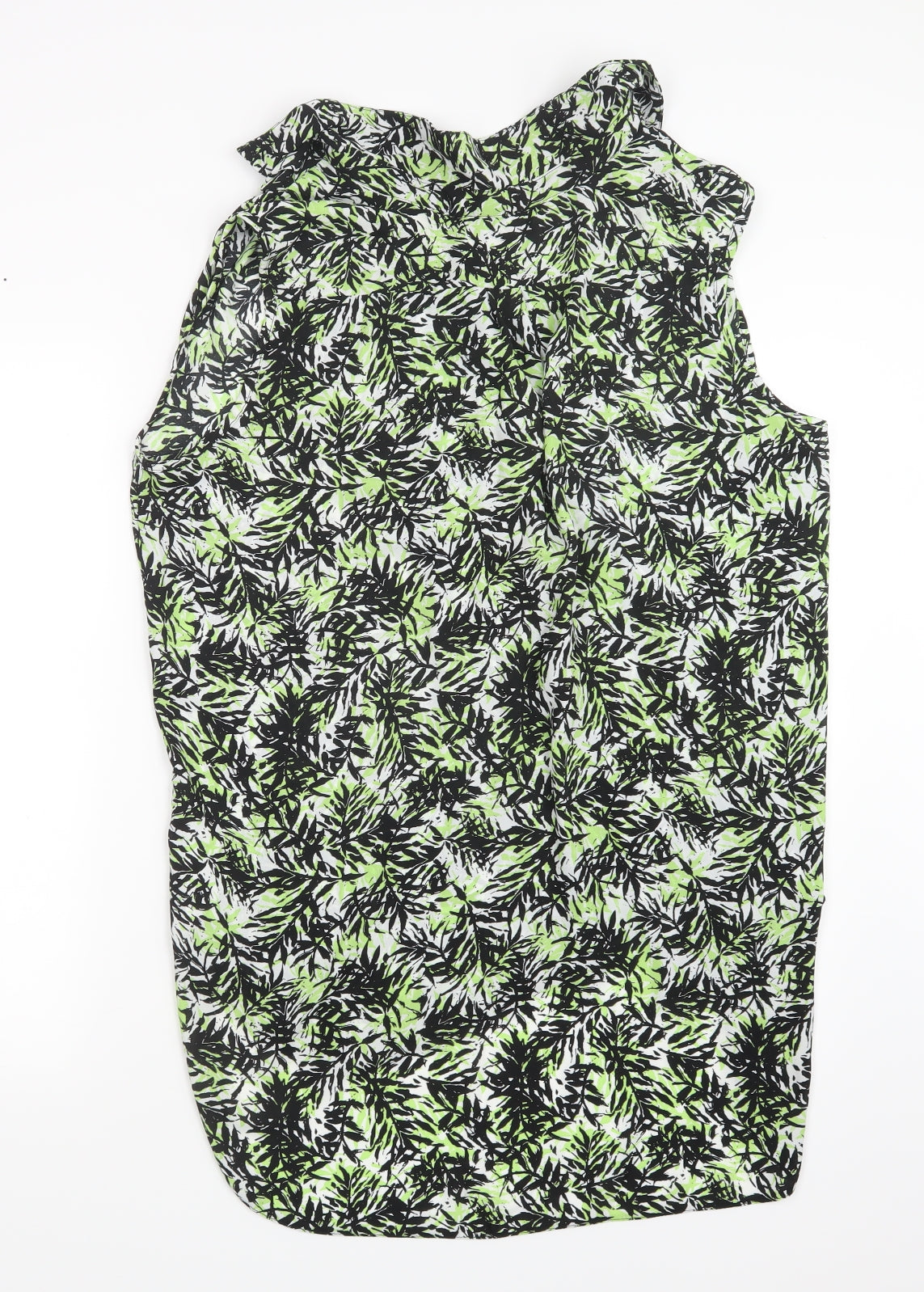 Dorothy Perkins Womens Green Geometric  Basic Button-Up Size 20