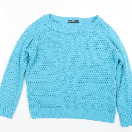 Internacionale Womens Blue  Knit Pullover Jumper Size M