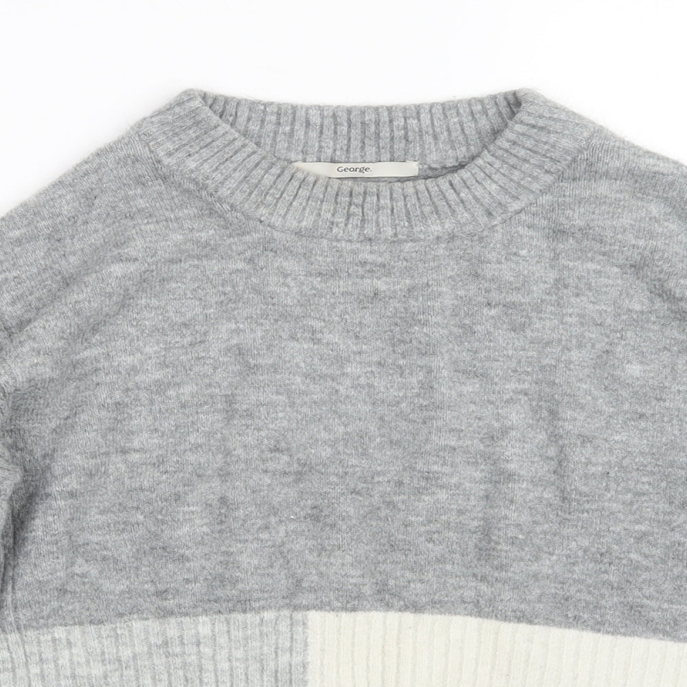 George Womens Grey  Knit Pullover Jumper Size S