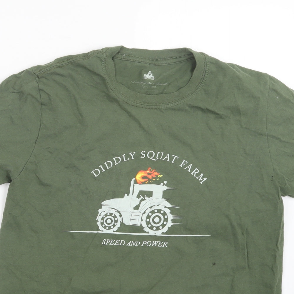 Preworn Mens Green    T-Shirt Size M