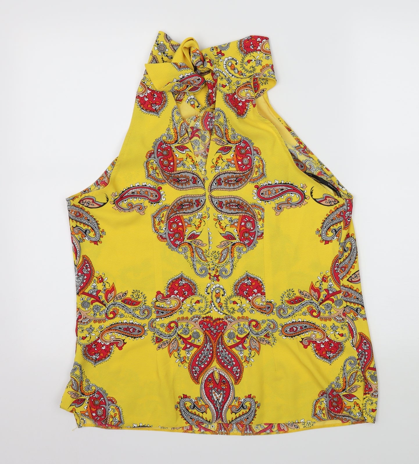 Dorothy Perkins Womens Yellow   Basic Tank Size 14