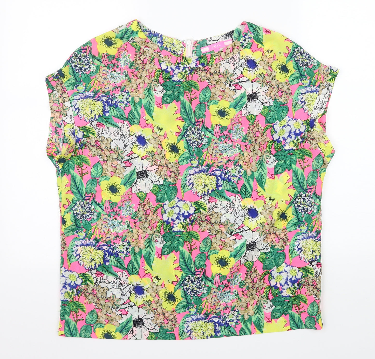 NEXT Womens Pink Geometric  Basic Blouse Size 12