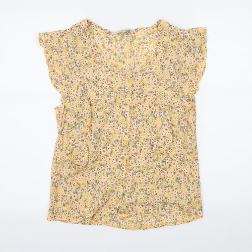 F&F Womens Yellow   Basic Blouse Size 10