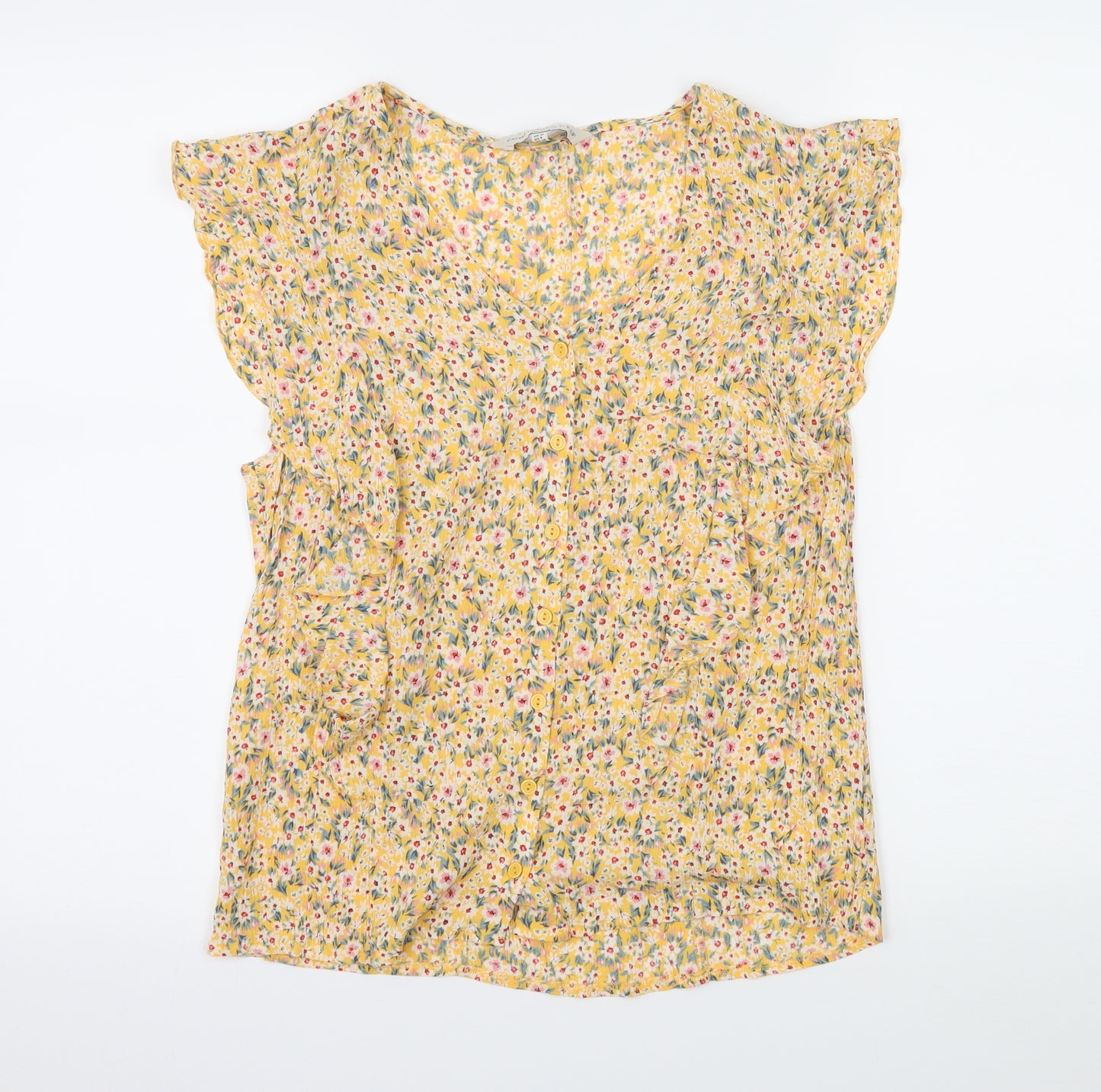 F&F Womens Yellow   Basic Blouse Size 10