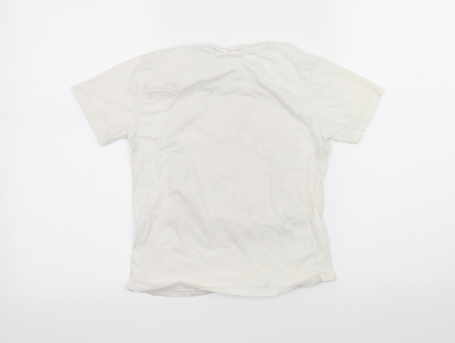 Zara Boys White  Jersey Basic T-Shirt Size 7 Years  - Spiderman