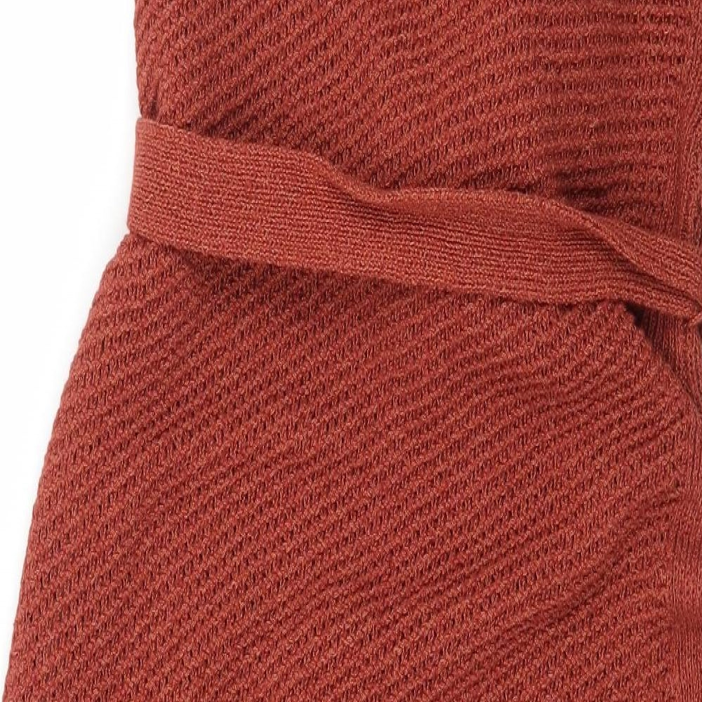 River Island Womens Orange  Knit Pullover Jumper Size 10  - Long line