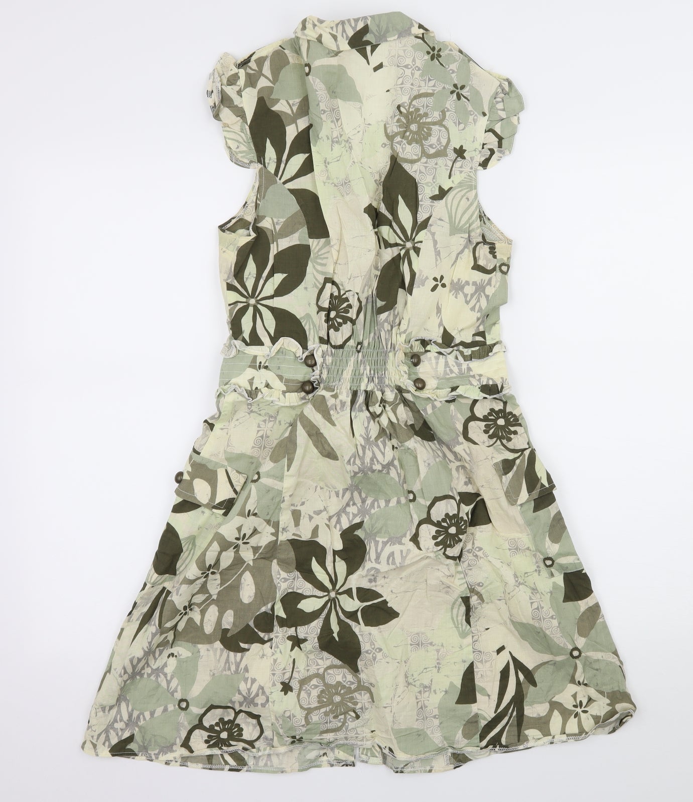 Jane Norman Womens Green Geometric  Shirt Dress  Size 12